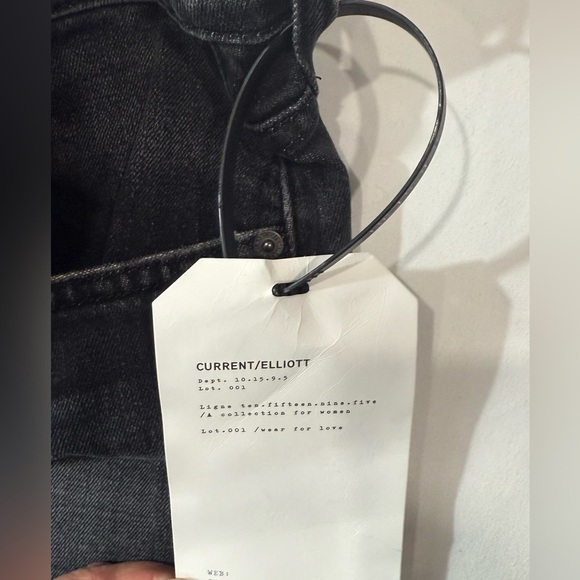 Current/Elliott Women Current Elliott Vintage Cropped Slim Black Jeans Size 29 - Picture 13 of 16